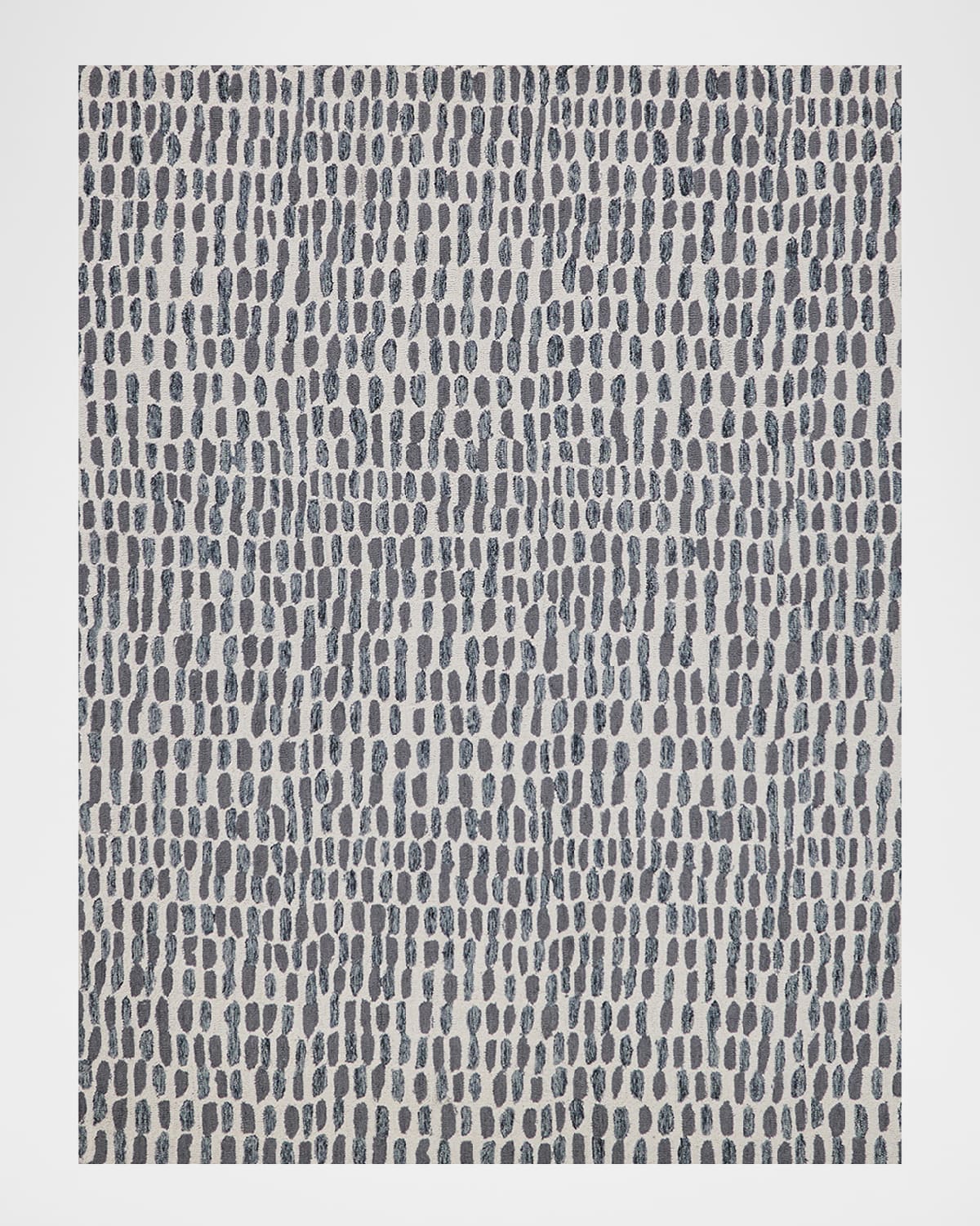 Image Exquisite Rugs Ink Blot Hand-Tufted Black & Gray Rug, 8' x 10'