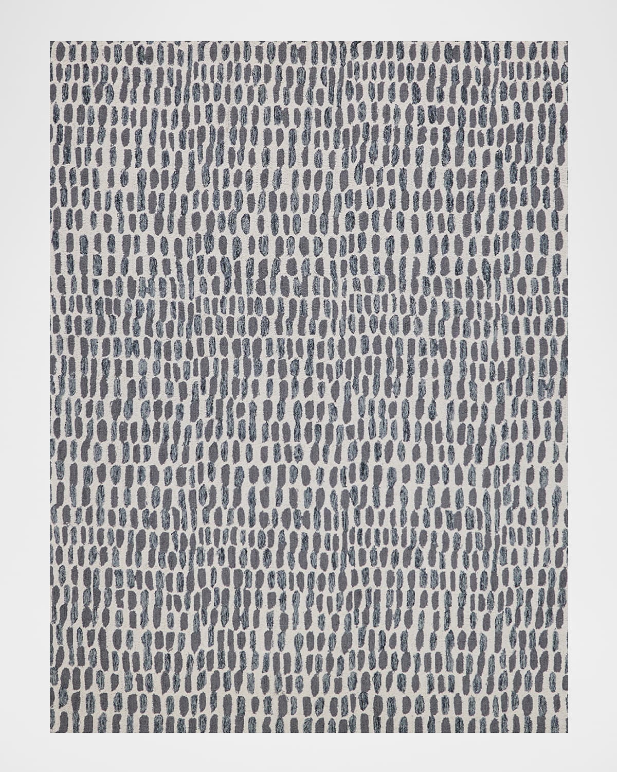 Image Exquisite Rugs Ink Blot Hand-Tufted Black & Gray Rug, 9' x 12'