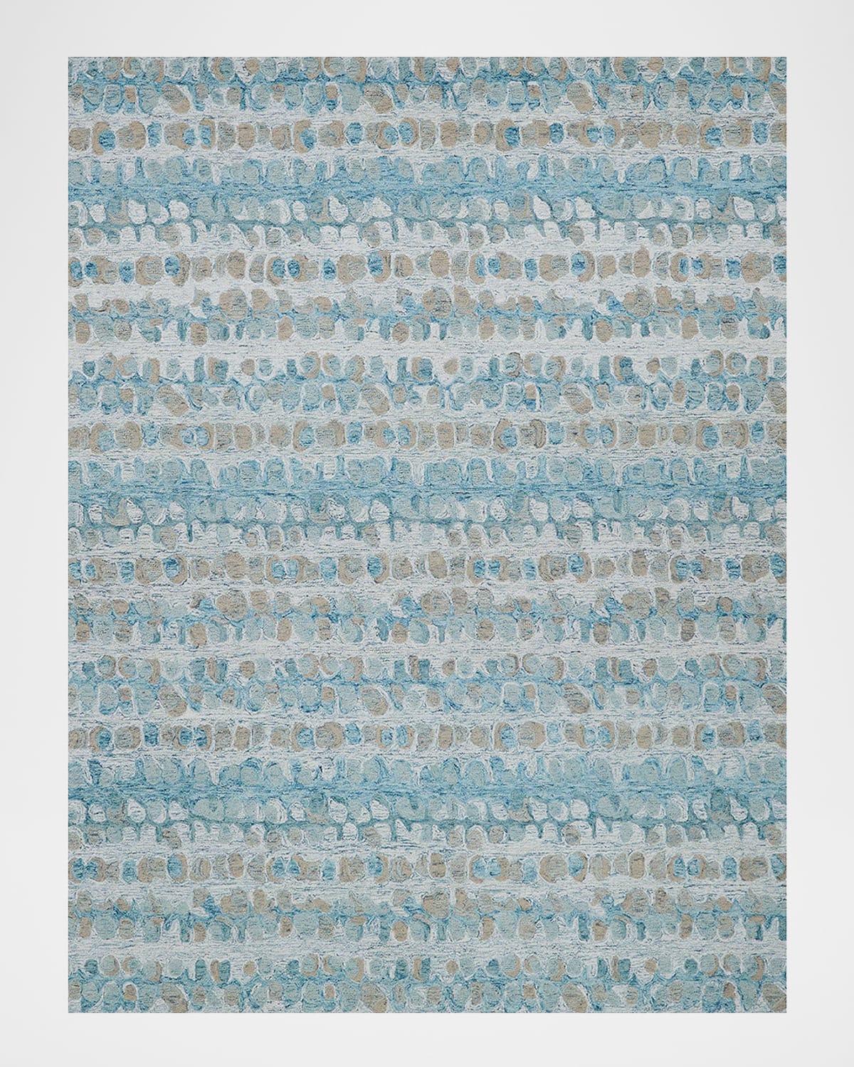 Image Exquisite Rugs Colorplay Hand-Tufted Turquoise Rug, 5' x 8'