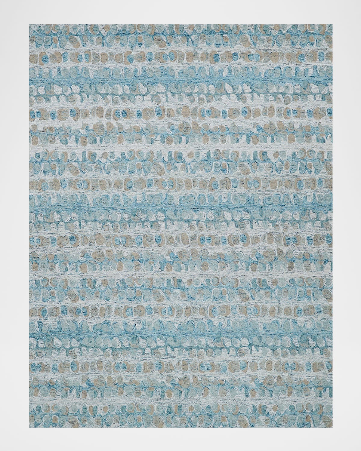 Image Exquisite Rugs Colorplay Hand-Tufted Turquoise Rug, 6' x 9'