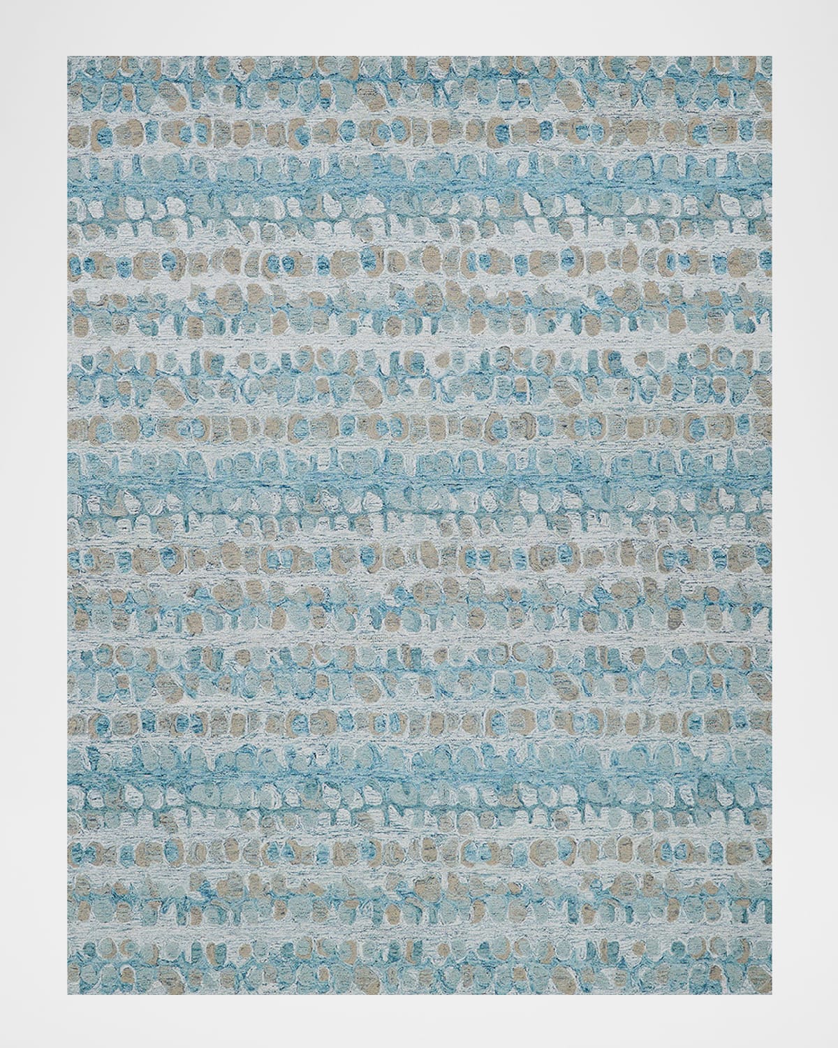 Image Exquisite Rugs Colorplay Hand-Tufted Turquoise Rug, 9' x 12'