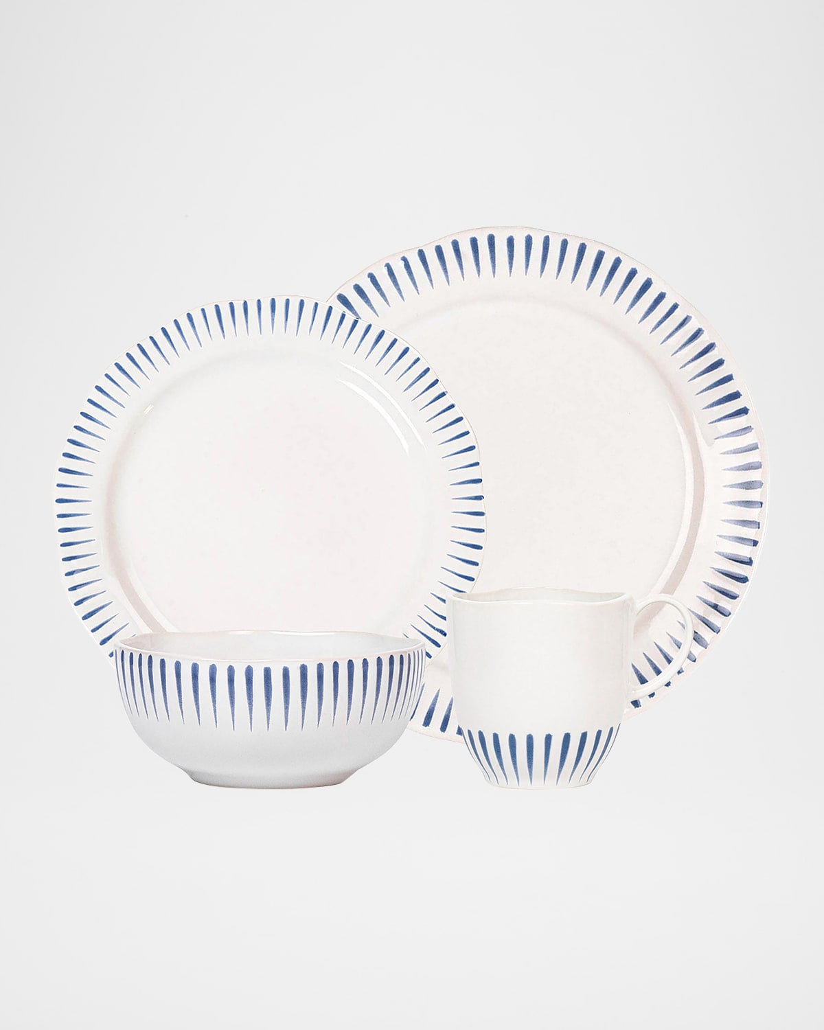 Image Juliska Sitio Stripe Delft Blue 4-Piece Place Setting
