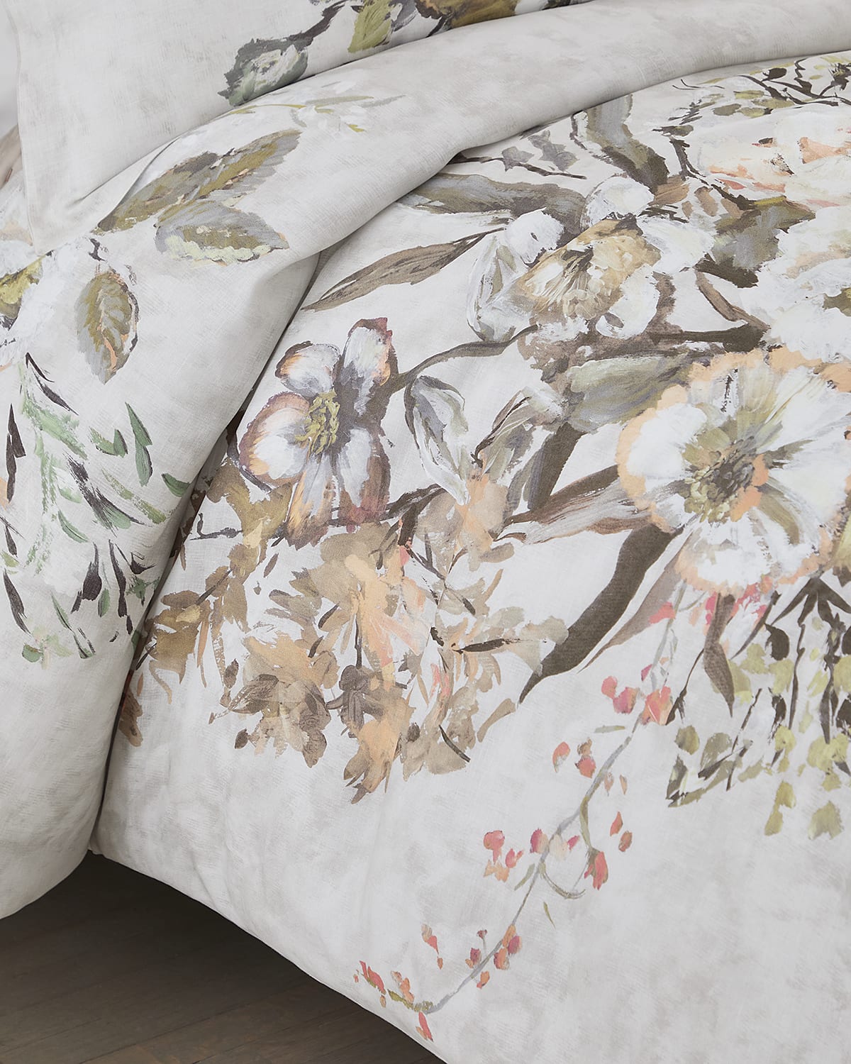 Image Designers Guild Margaretta Sepia Queen Duvet Cover