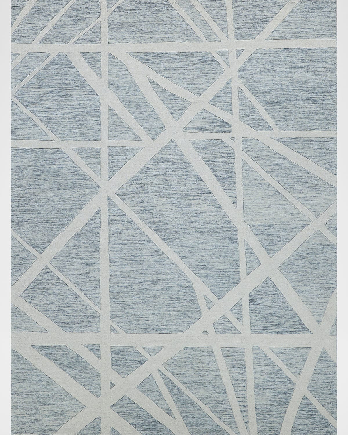 Image Exquisite Rugs Miami Hand-Tufted Silver/Ivory Rug, 9' x 12'