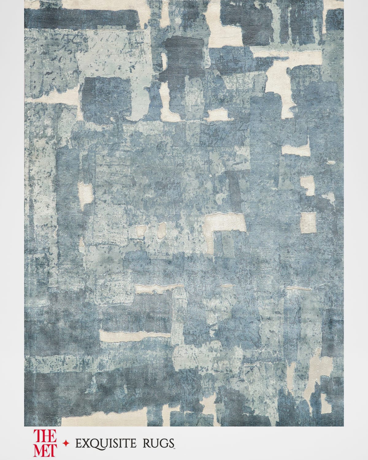 Image Exquisite Rugs x THE MET Papyrus Hand-Loomed Blue Rug, 12' x 15'