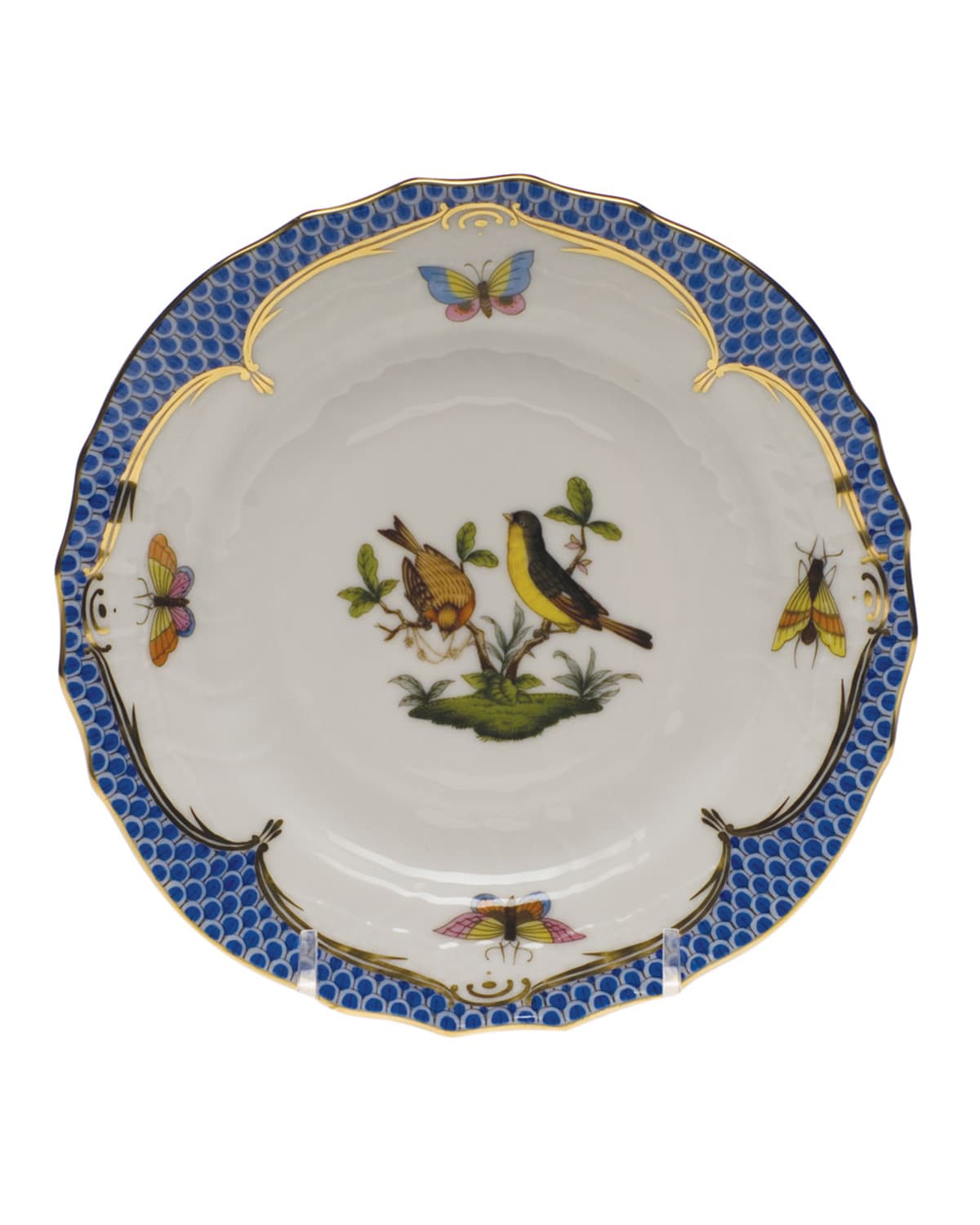 Image Herend Rothschild Bird Blue Motif 7 Bread & Butter Plate