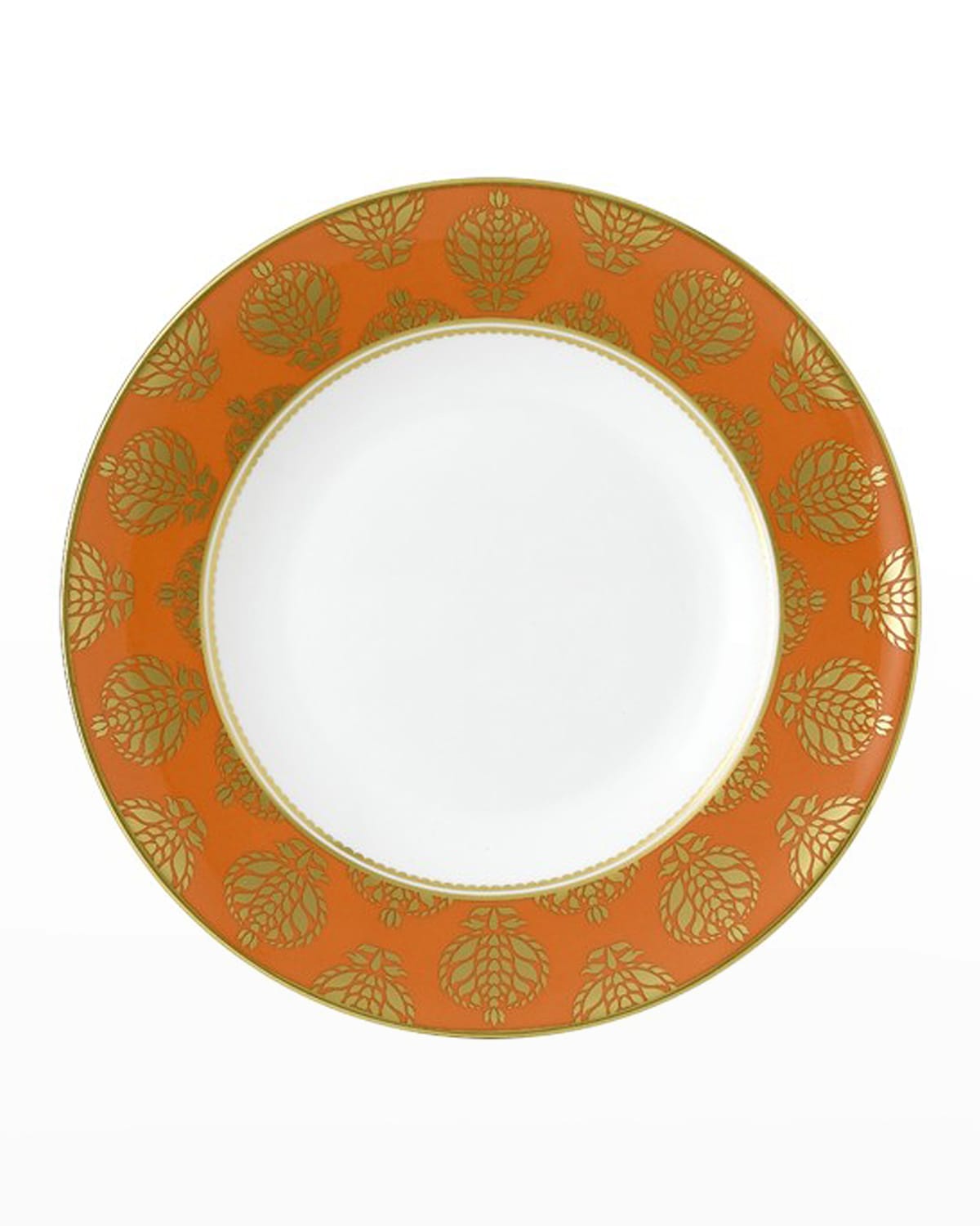 Image Royal Crown Derby Bristol Belle Orange Border Dinner Plate