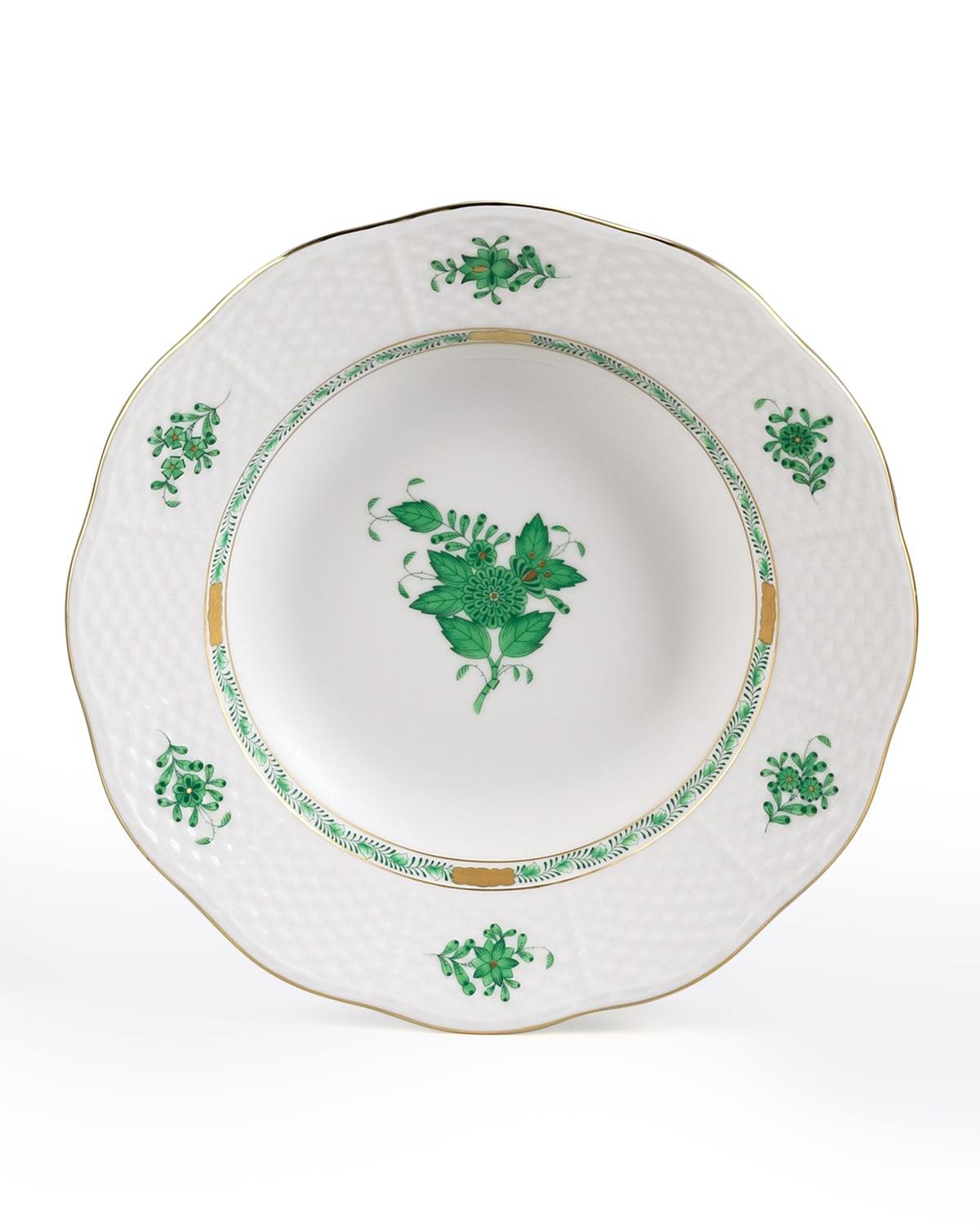 Image Herend Chinese Bouquet Green Rim So