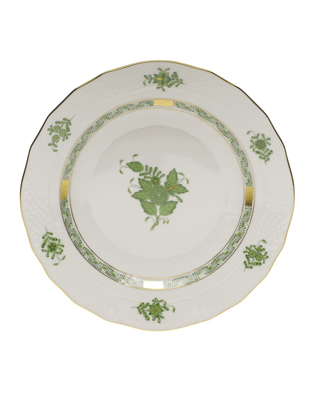 Image Herend Chinese Bouquet Green Dessert Plate