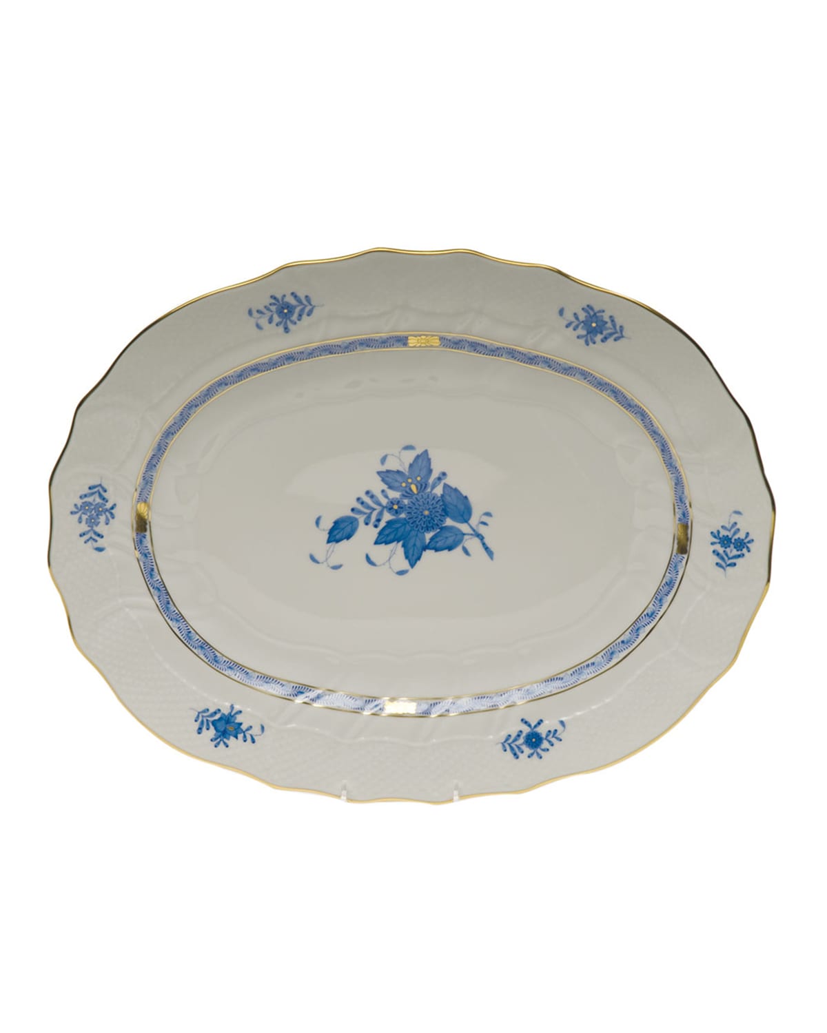 Image Herend Chinese Bouquet Blue Platter