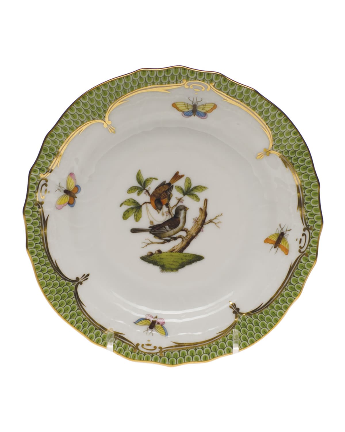 Image Herend Rothschild Bird Green Motif 4 Bread & Butter Plate