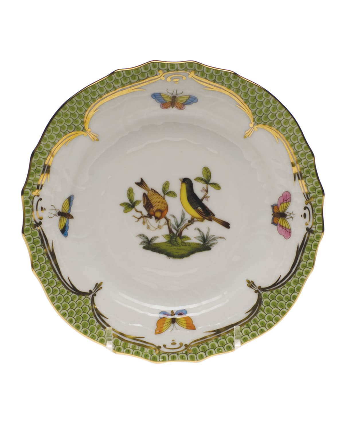 Image Herend Rothschild Bird Green Motif 7 Bread & Butter Plate
