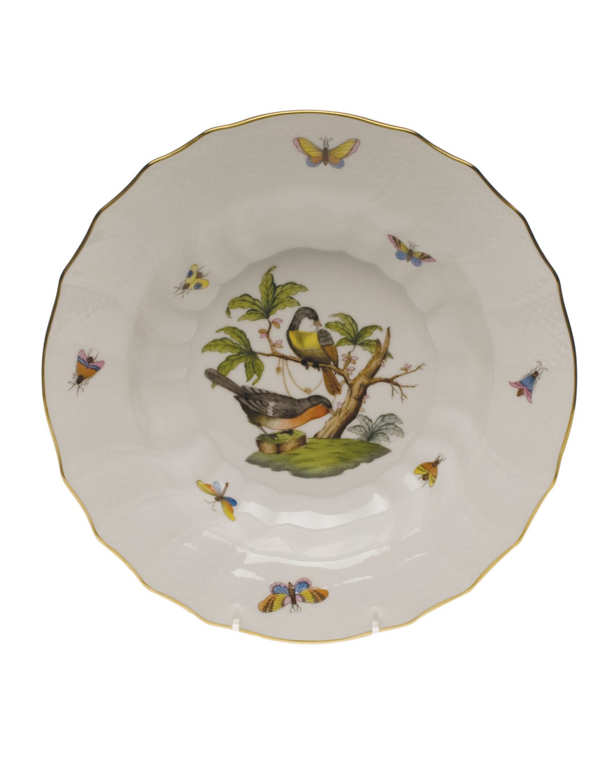 Image Herend Rothschild Bird Motif 2 Rim Soup Plate
