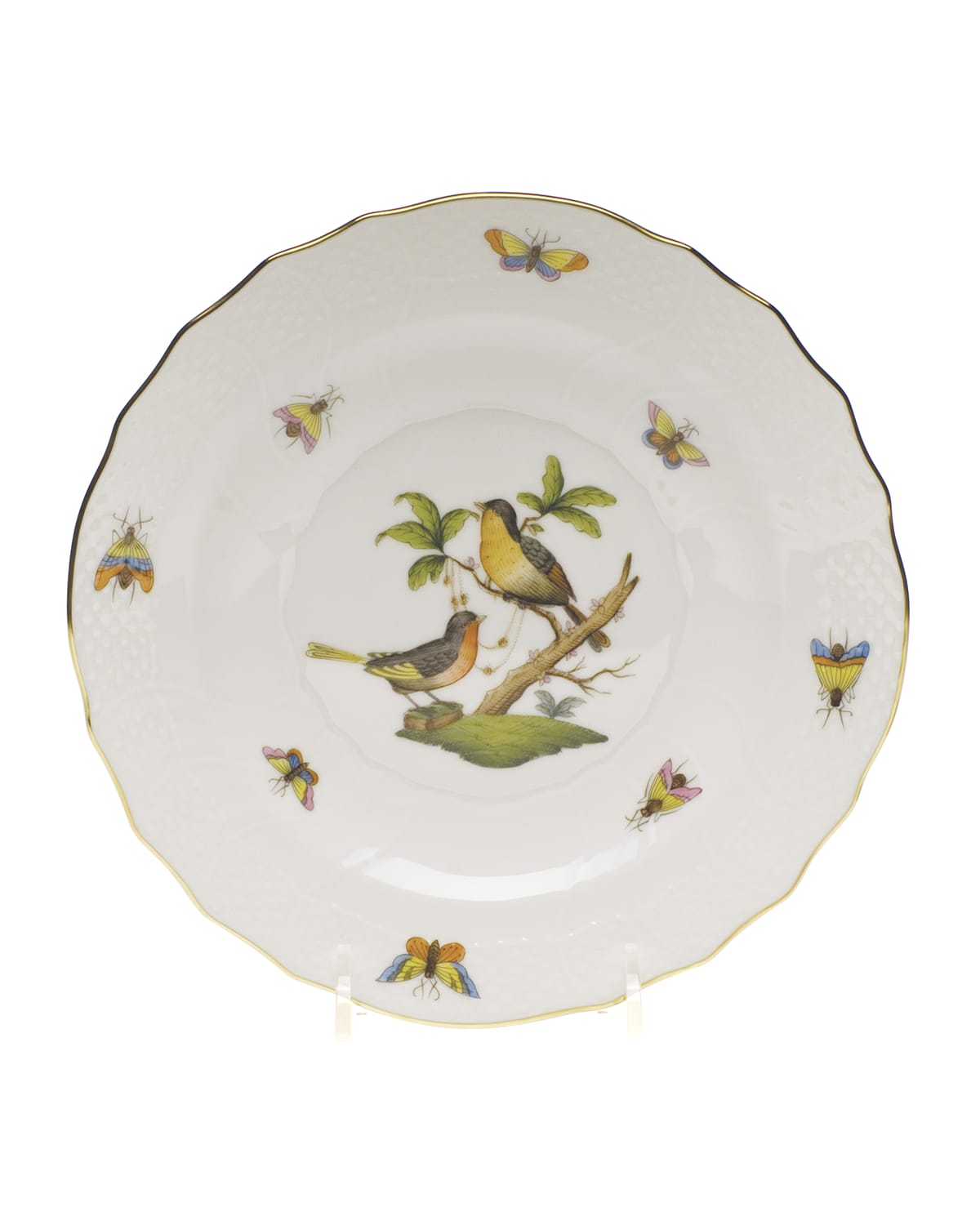 Image Herend Rothschild Bird Dessert Plate #8