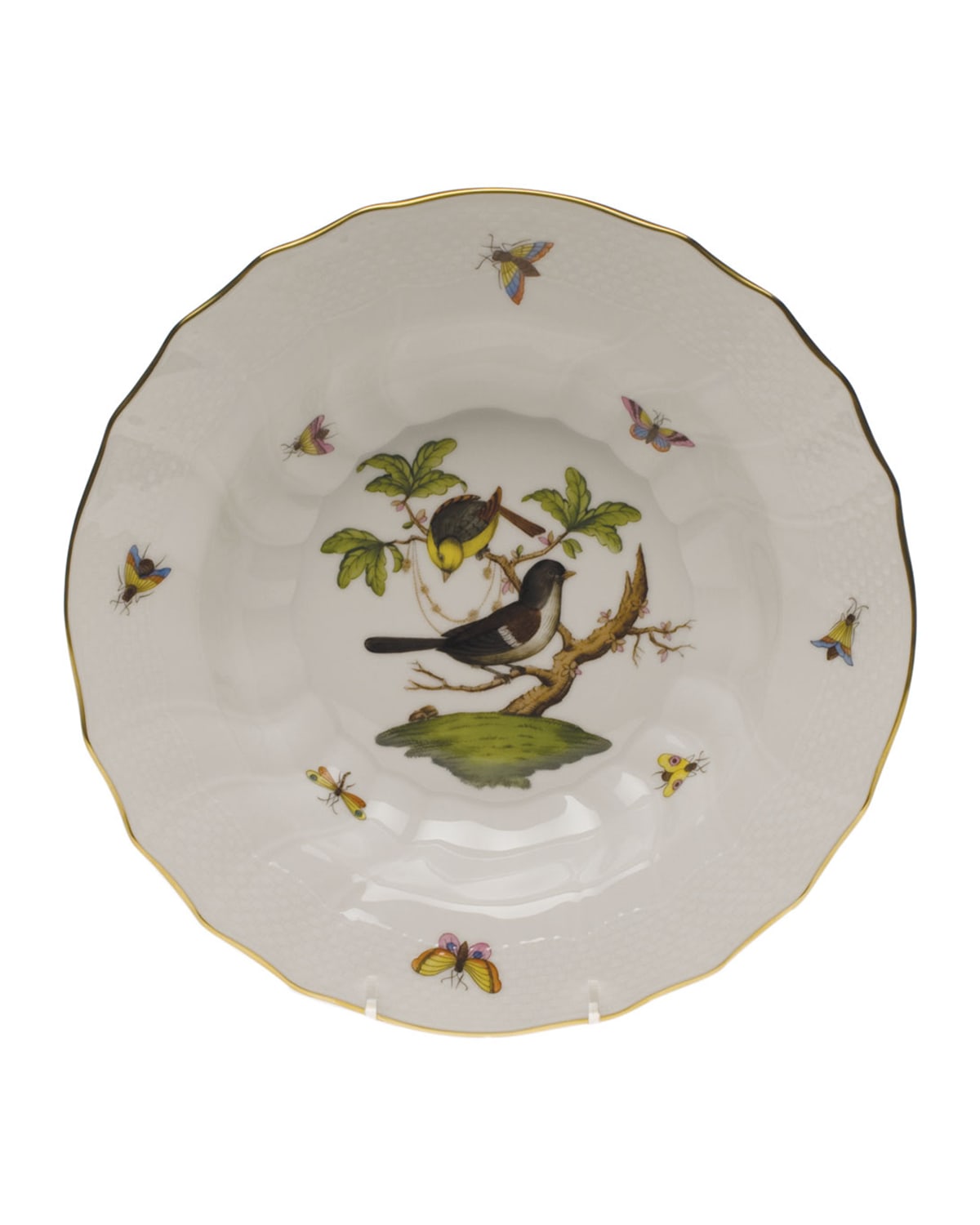 Image Herend Rothschild Bird Motif 1 Rim Soup Plate