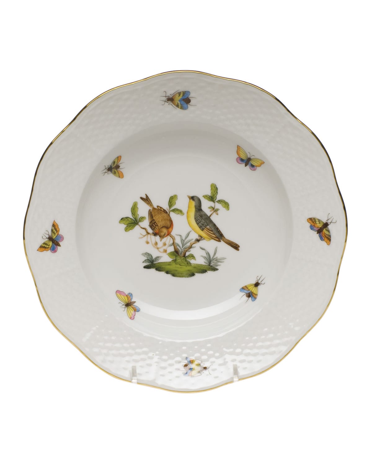 Image Herend Rothschild Bird Motif 7 Rim Soup Plate