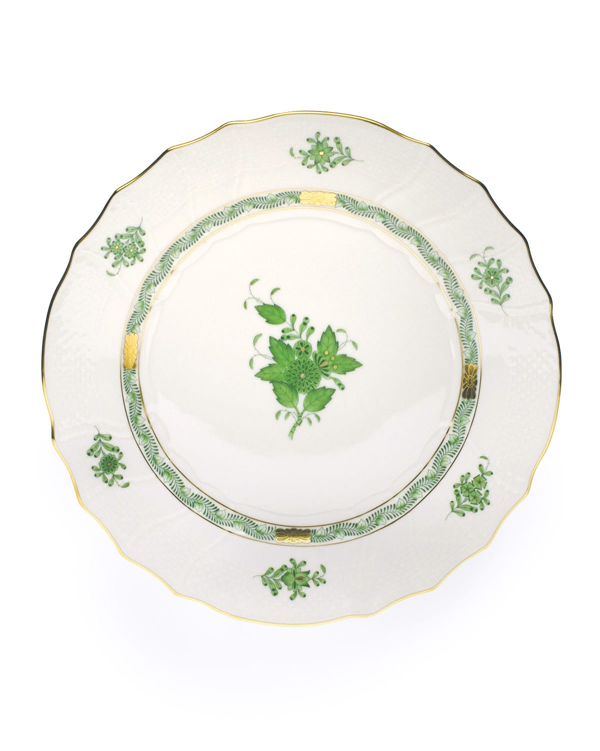 Image Herend Green Chinese Bouquet Dinner Plate