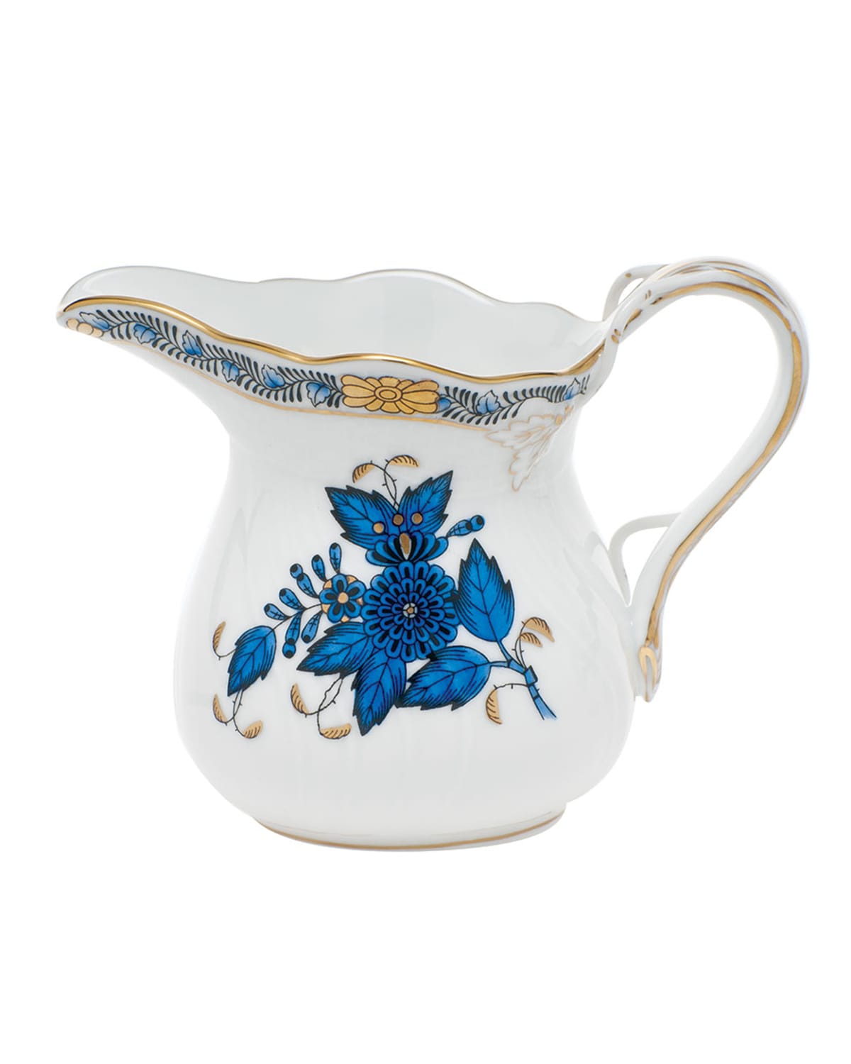 Image Herend Chinese Bouquet Black Sapphire Creamer