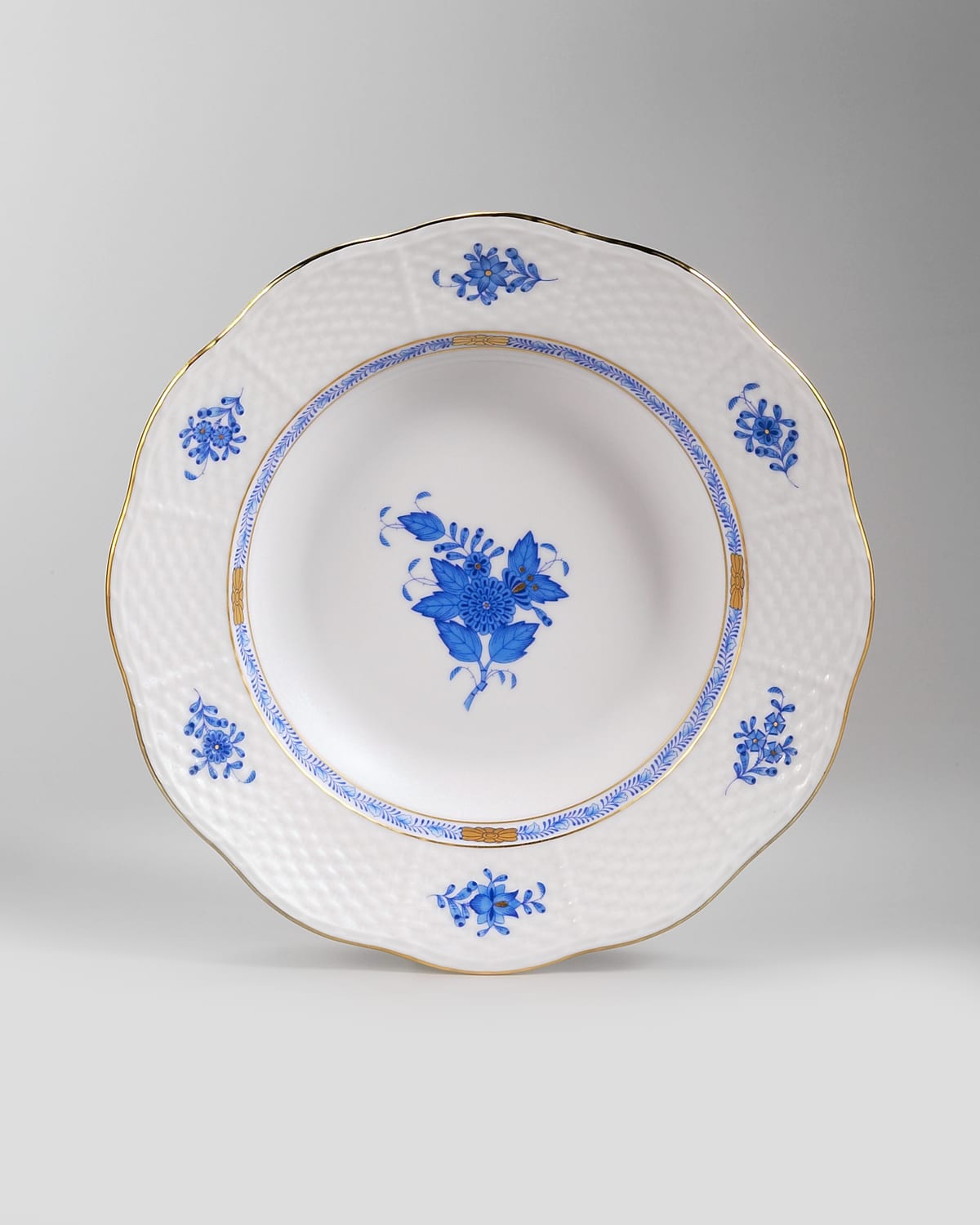 Image Herend Chinese Bouquet Rim Soup Bowl