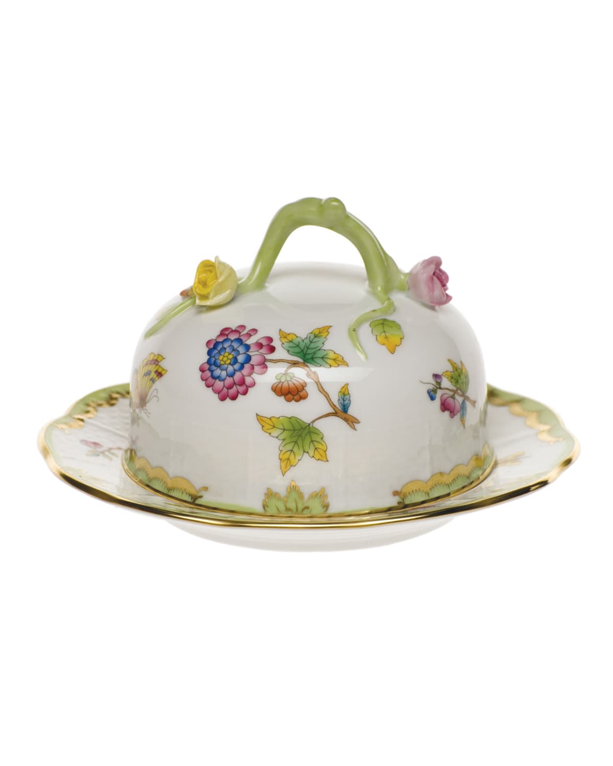Image Herend Queen Victoria Covered Butter Dish