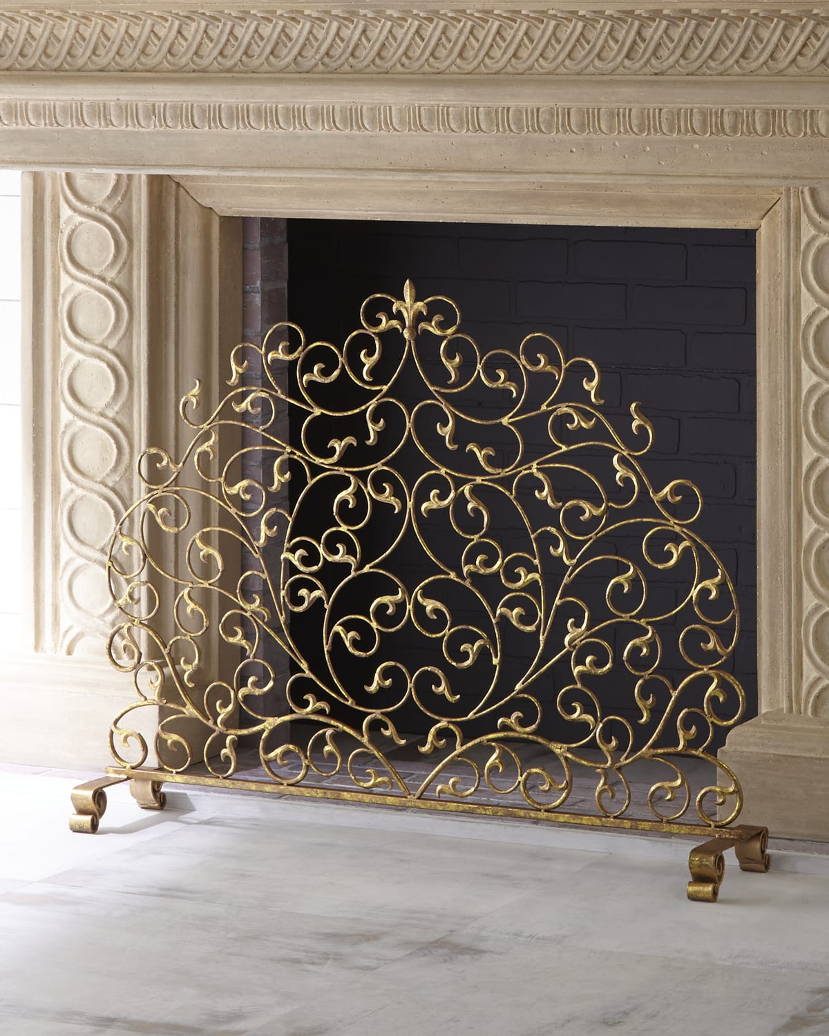 Gold Fireplace Screen