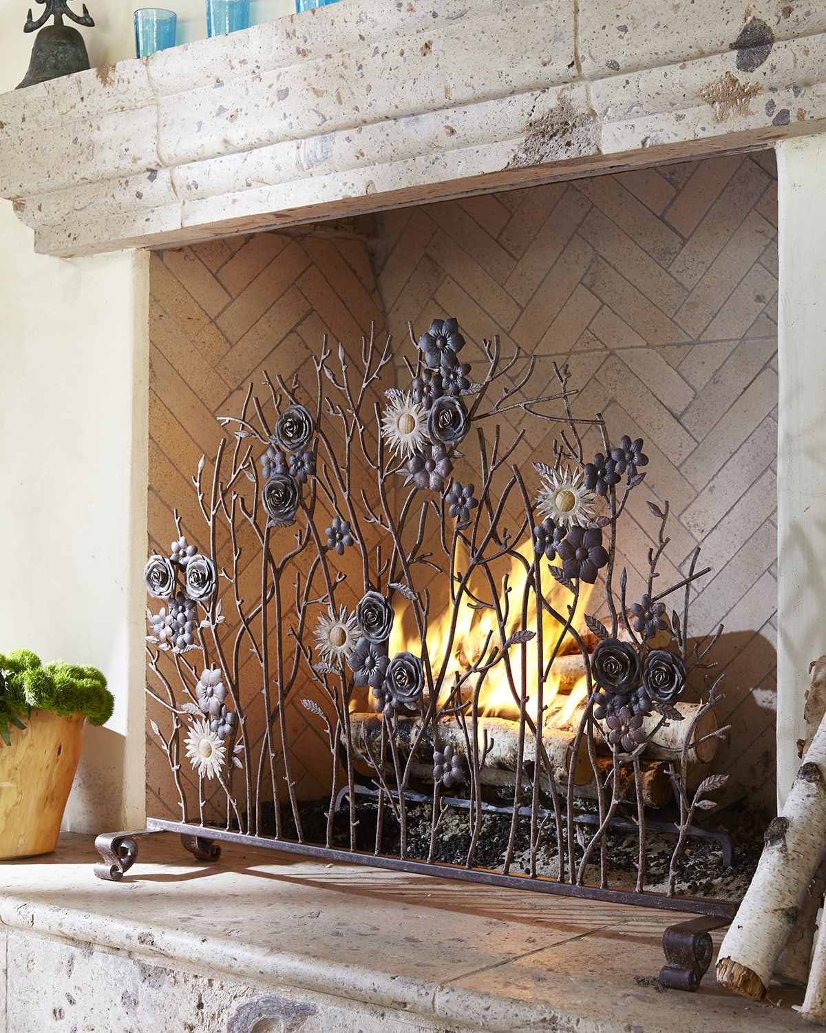 Iron Fireplace Screen