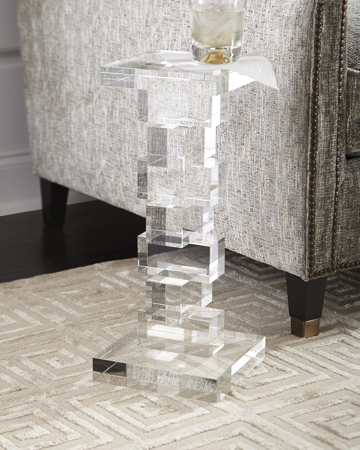 Londyn Swirl Base Side Table | Horchow