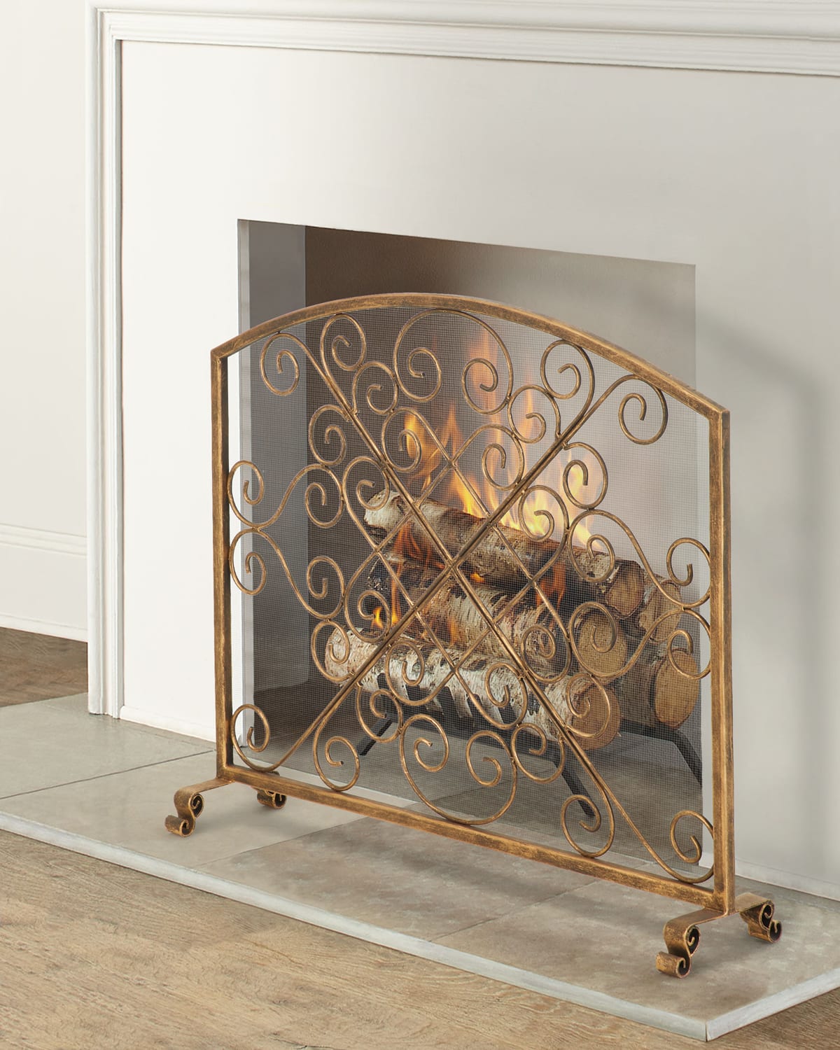 Gold Fireplace Screen
