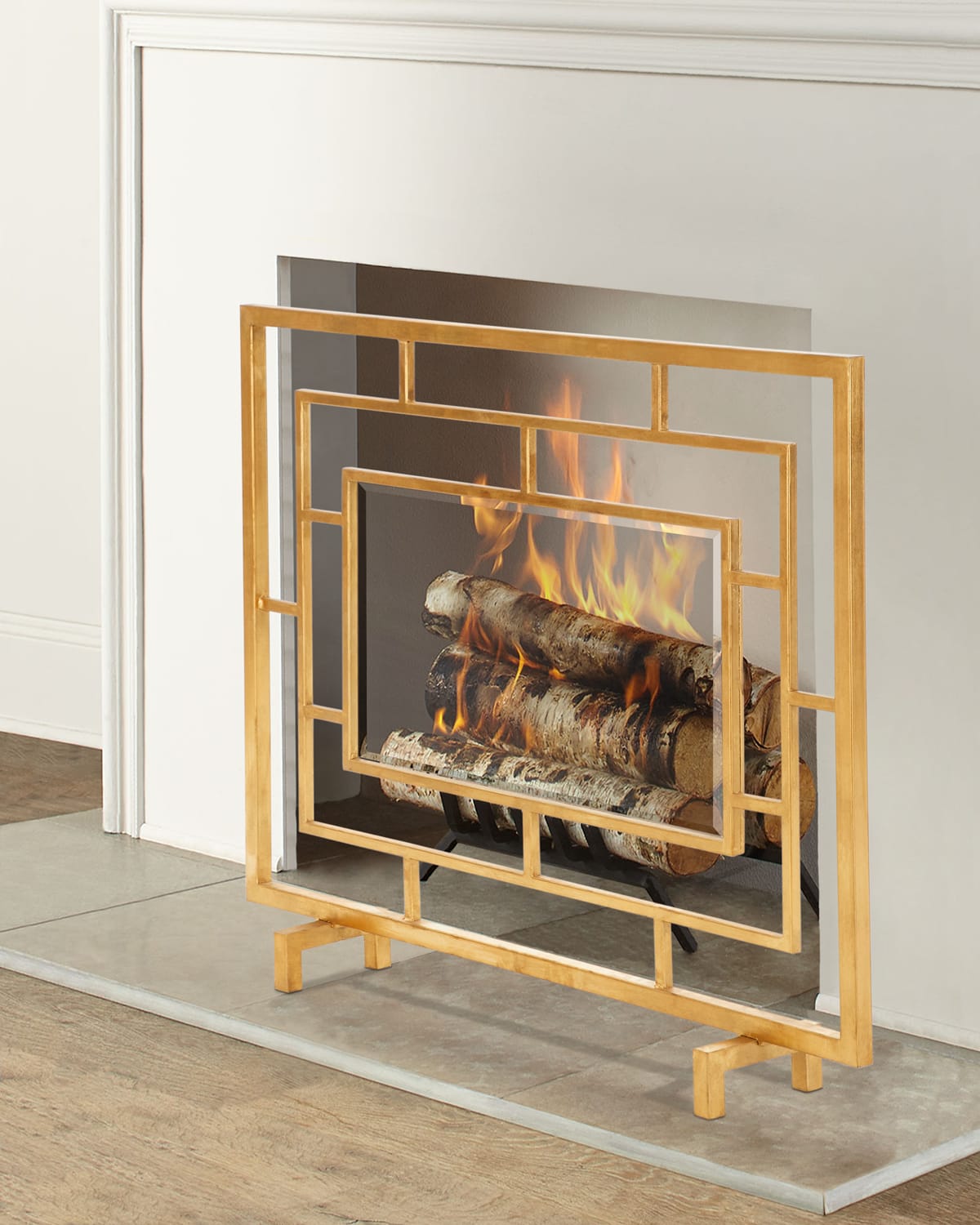 Gold Fireplace Screen