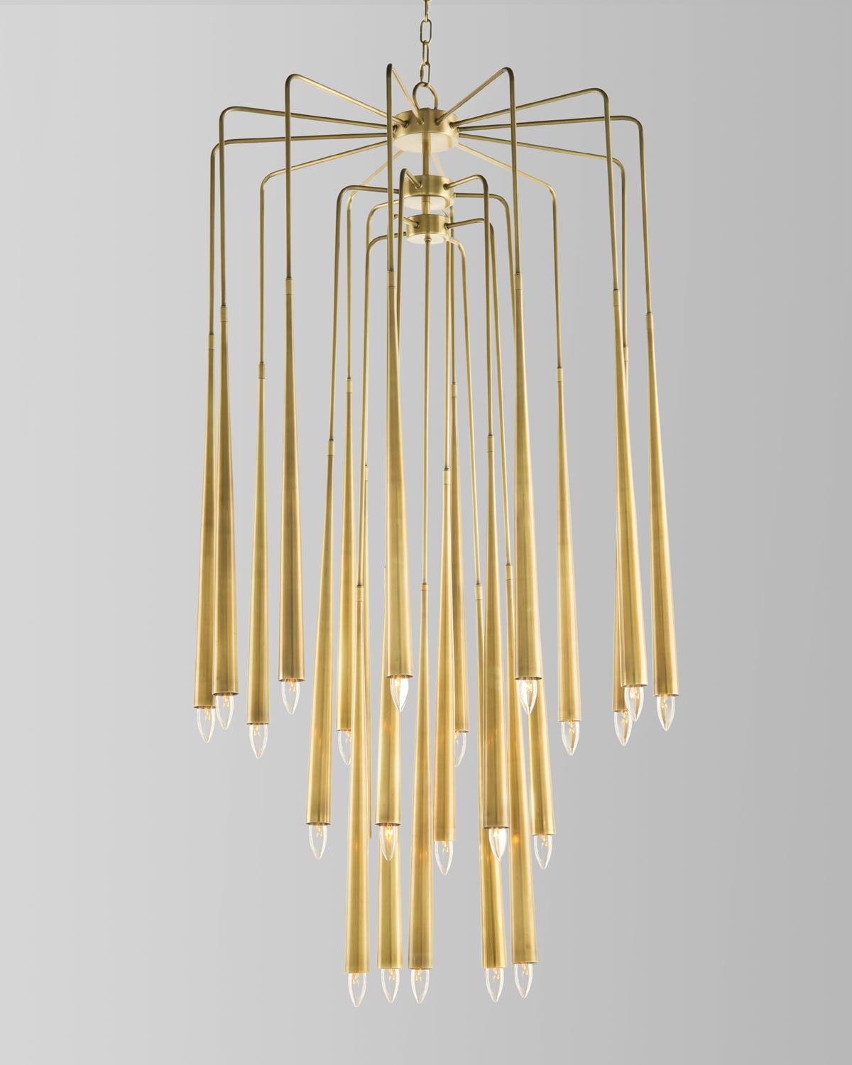 Thomas OBrien 23-Inch Beckham Modern Burnished Brass Chandelier by Visual  Comfort Studio at Destination Lighting