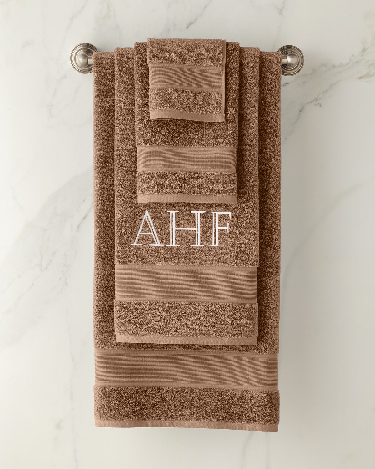 Powder Room Towel Monogram :: Theodora Home International