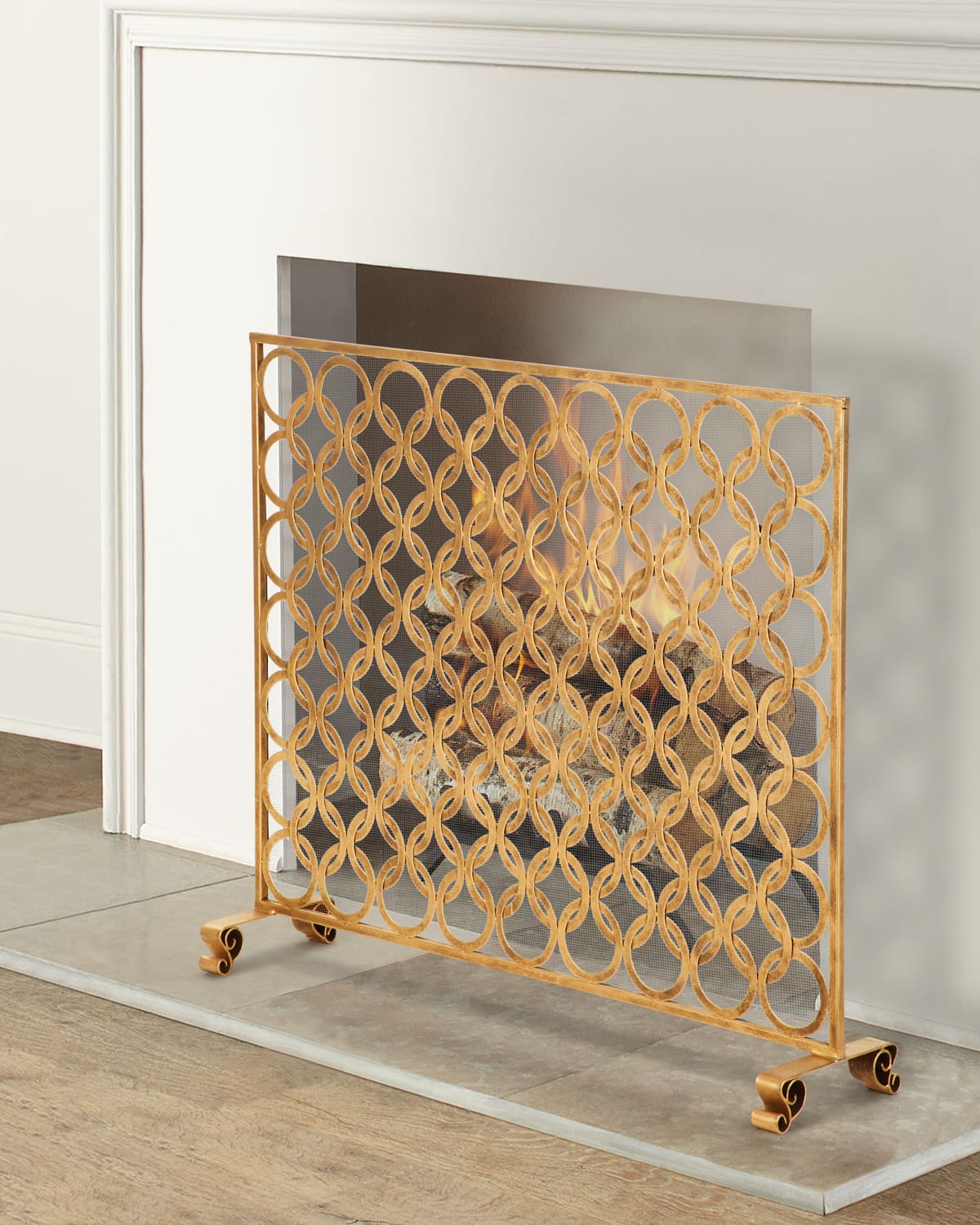 Gold Fireplace Screen