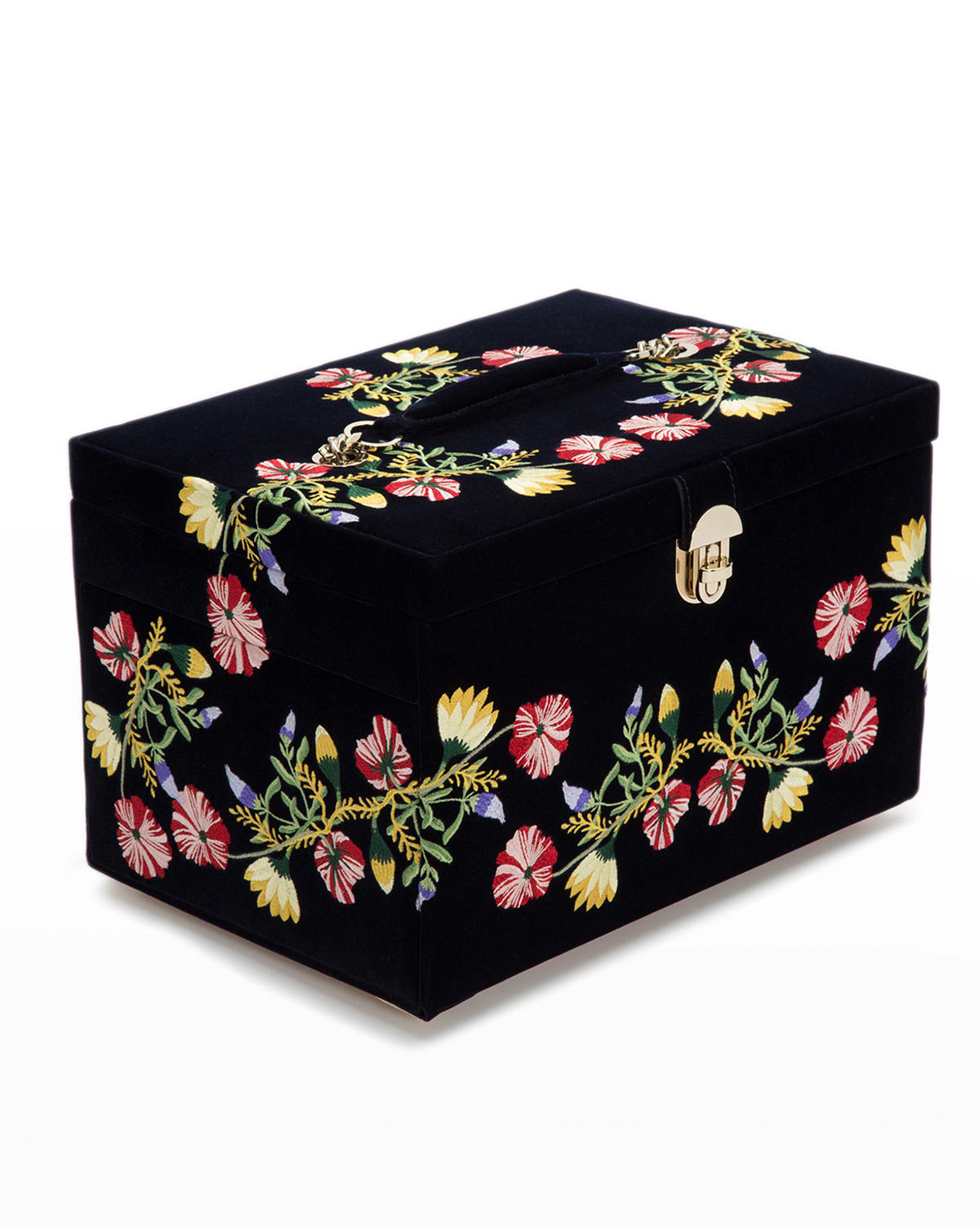Vintage plastic oval jewelry red box-Trinket box-Storage box-Organizer-Transparent cover floral pattern-Keepsake box-Memory box-Valuables