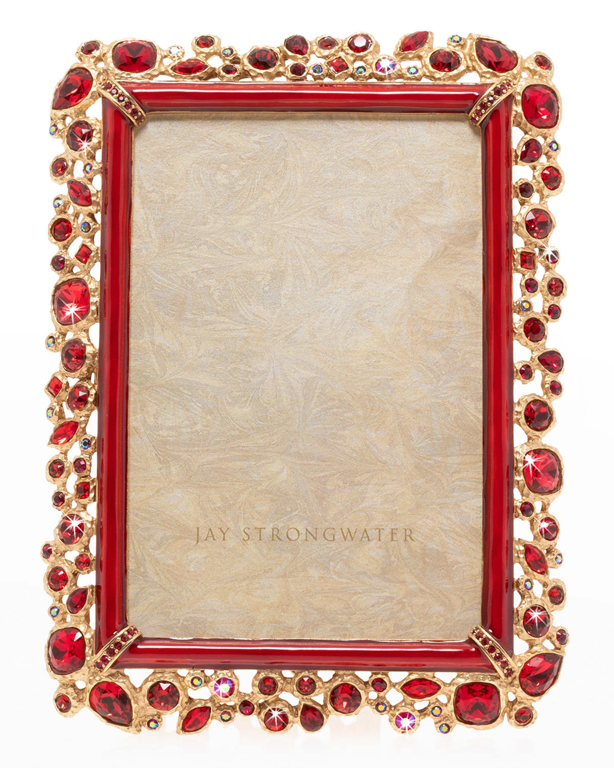 Jay Strongwater Emery Bejeweled 4 x 6 Picture Frame Peacock