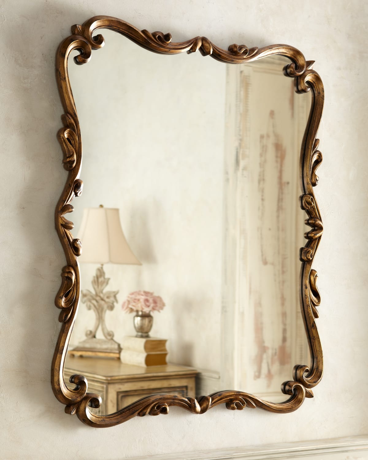 Maitland-Smith - Laser-Cut Wood Frame Mirror - Horchow - Tropical - Wall  Mirrors - by Horchow, Houzz