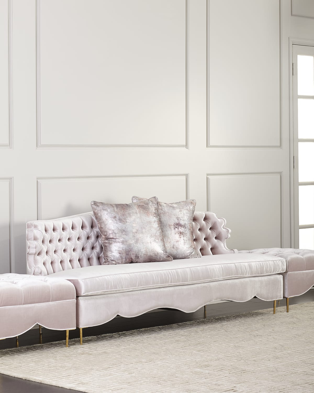 Haute House Mansfield Monroe Tufted Sofa 114