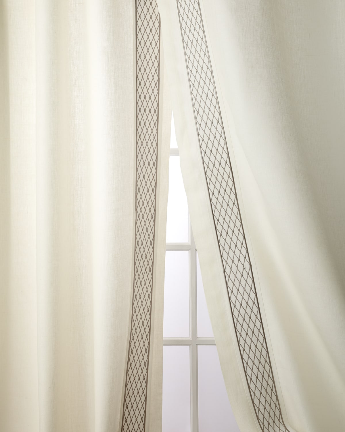 Home Silks Amalfi Light-Filtering Linen Drapery Panels, 52