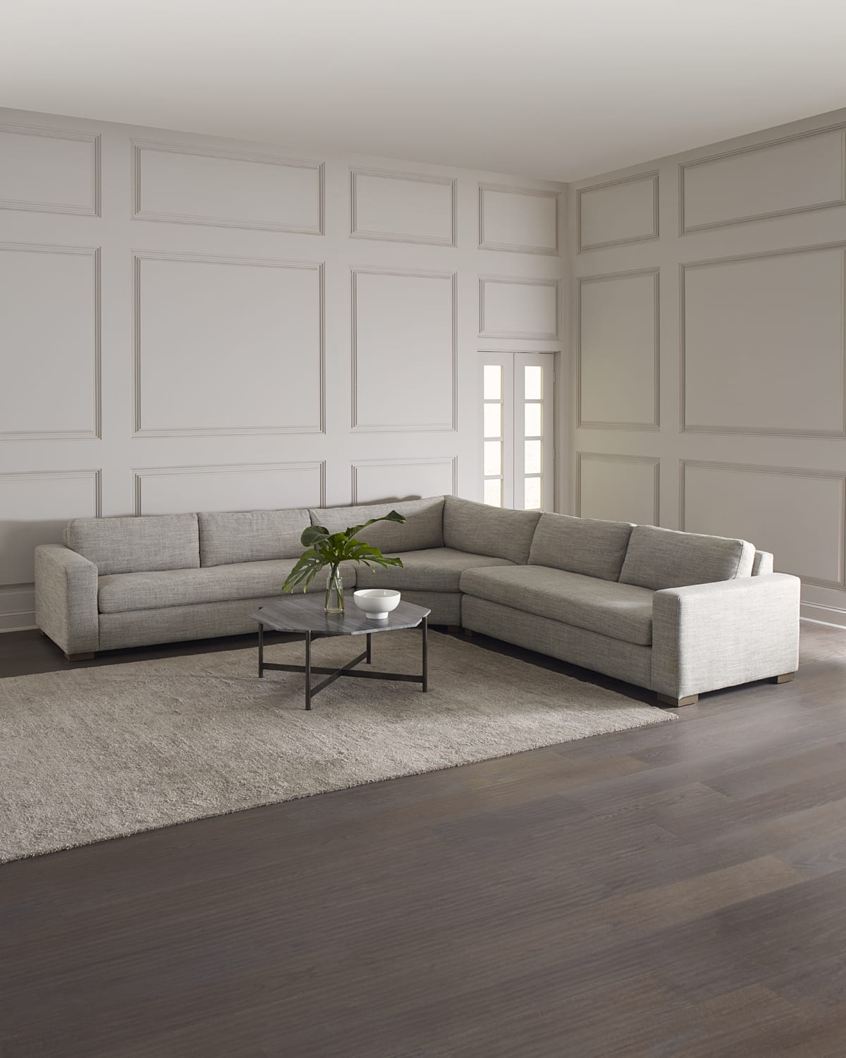 Four Hands Belmount 2Piece Curved Sectional 212" Horchow