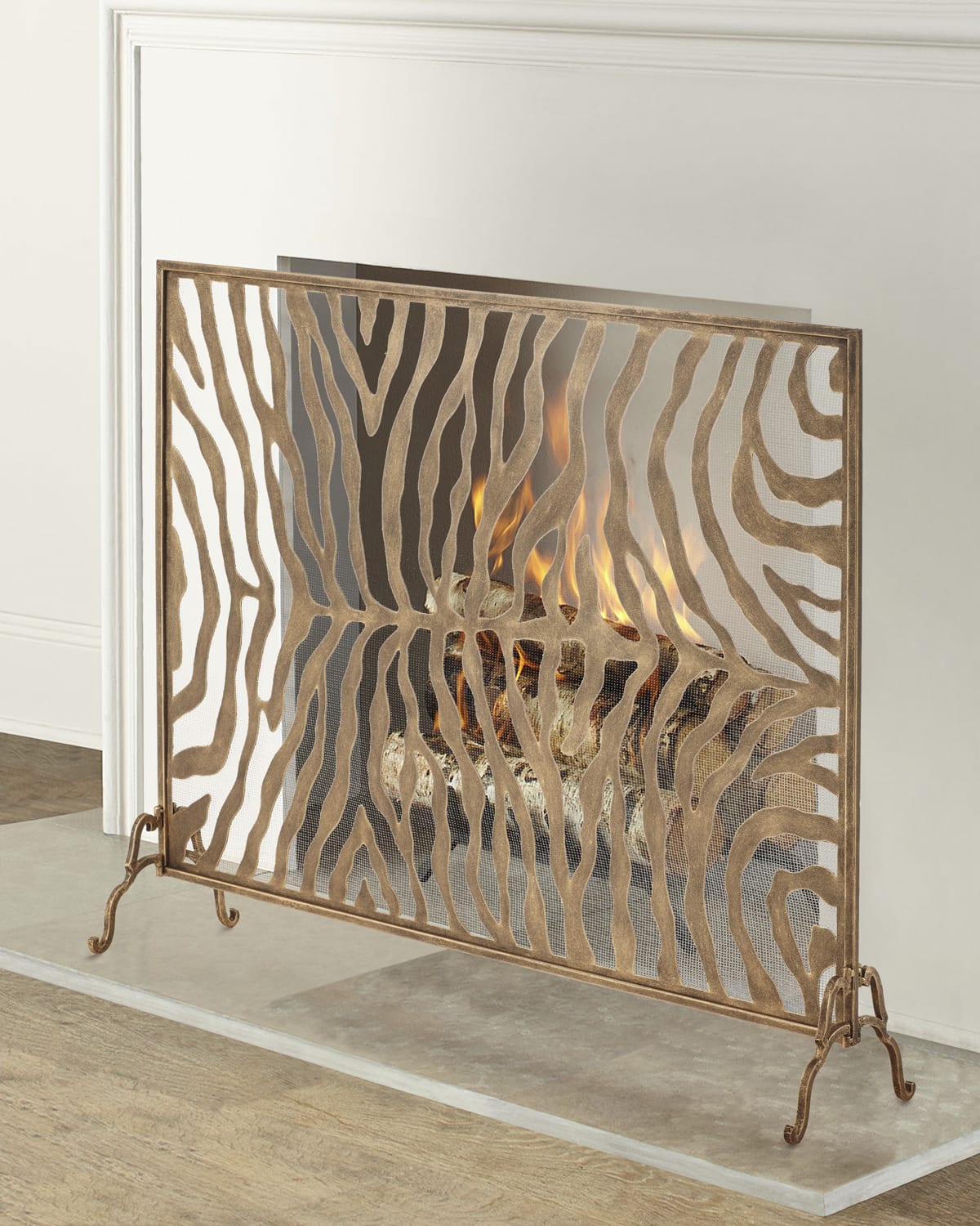 Gold Fireplace Screen