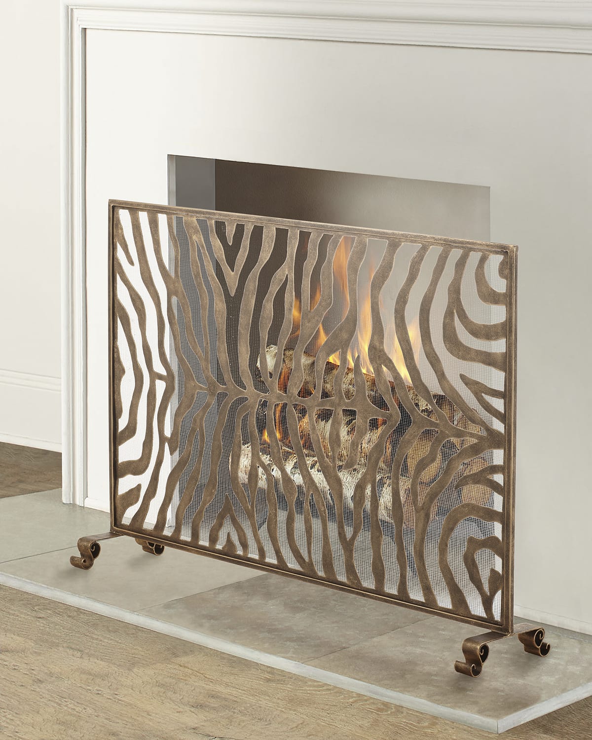 Gold Fireplace Screen