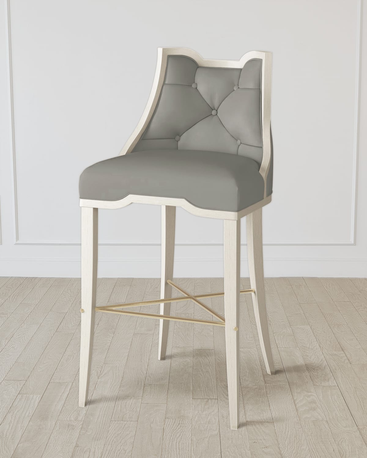 William D. Scott for Global Views Logan Antique White/Chesterfield Gray