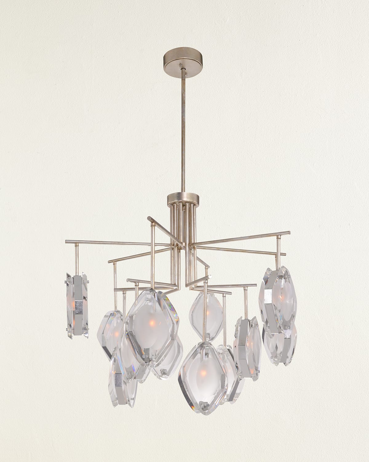 JohnRichard Collection 10Light Acrylic & Nickel Chandelier Horchow