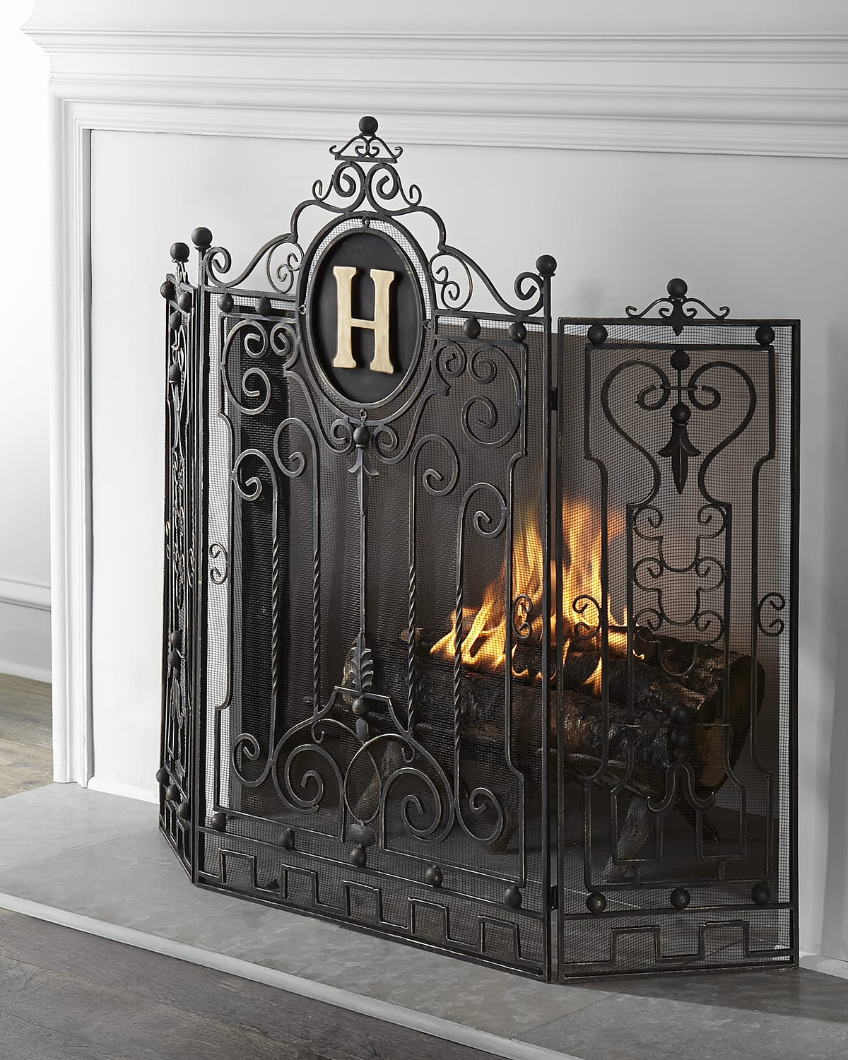 Gold Fireplace Screen | horchow.com