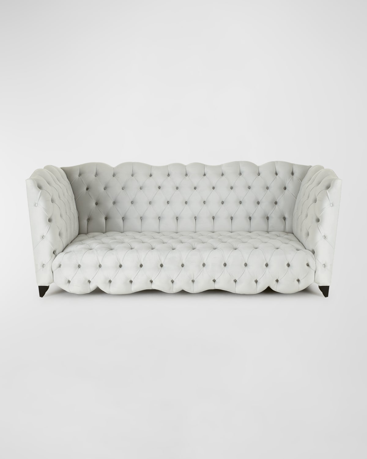 Haute House Valentina Sofa, 83 and Two Tufted Ottomans