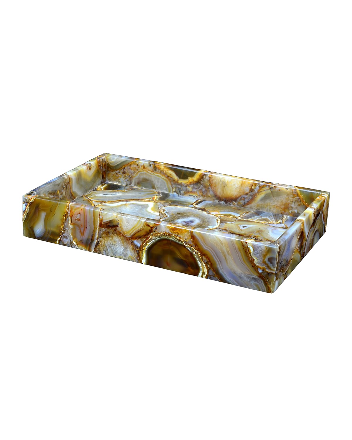 YELLOW LOTUS Bathroom Vanity Tray with Handles - Bathroom Counter