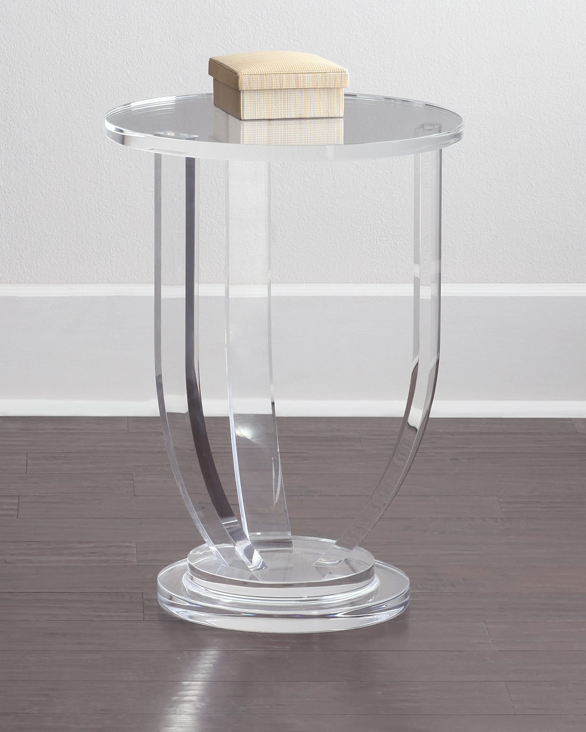 Round acrylic online side table