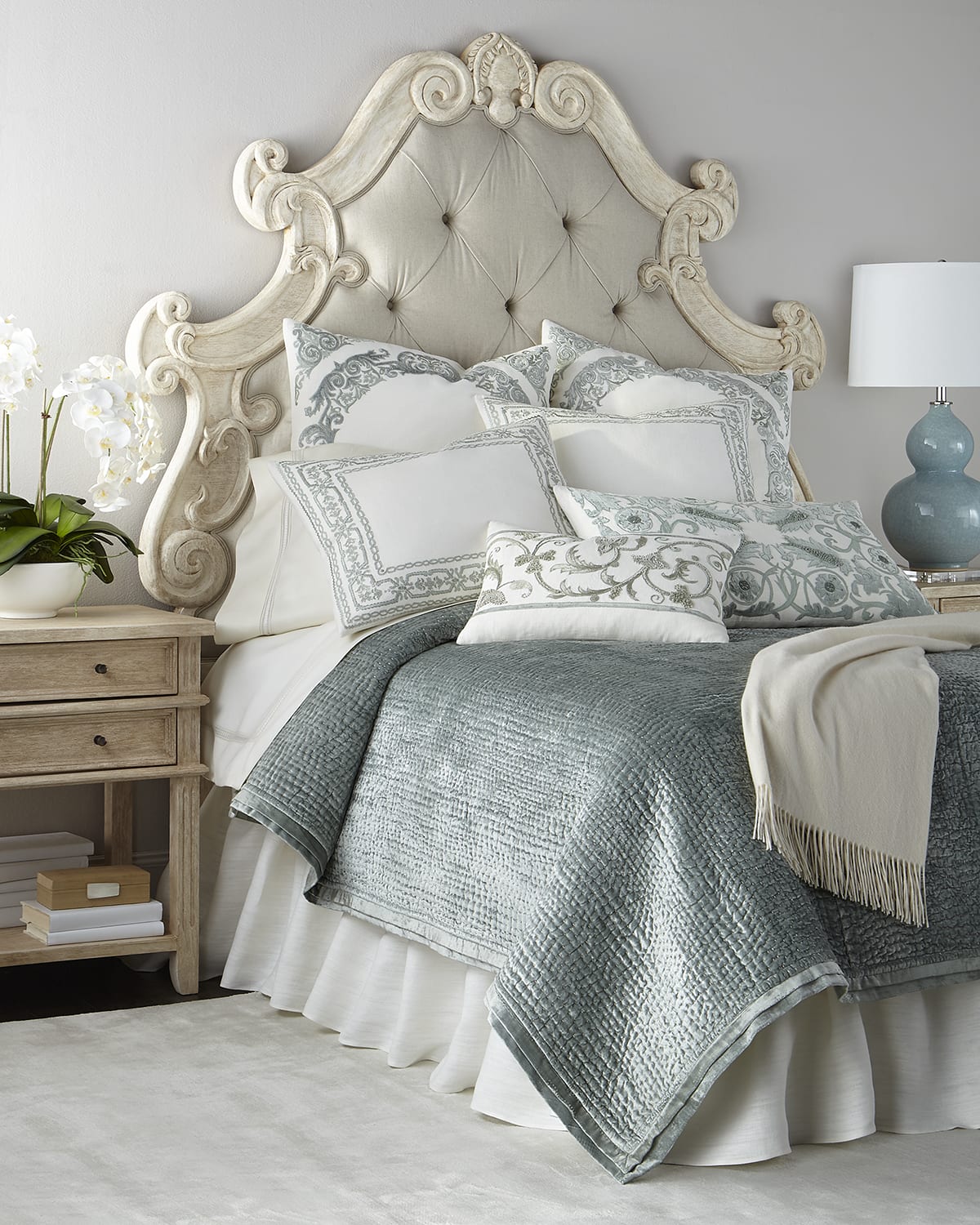 Peninsula Home Collection Kealia Scroll Design Queen Headboard Horchow