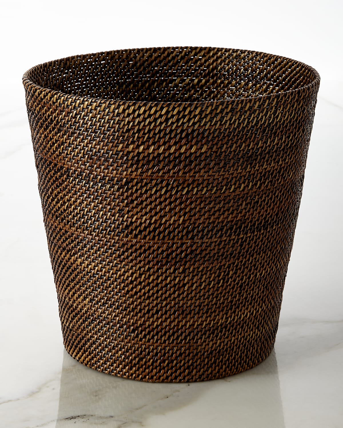 Brown Bath Wastebasket