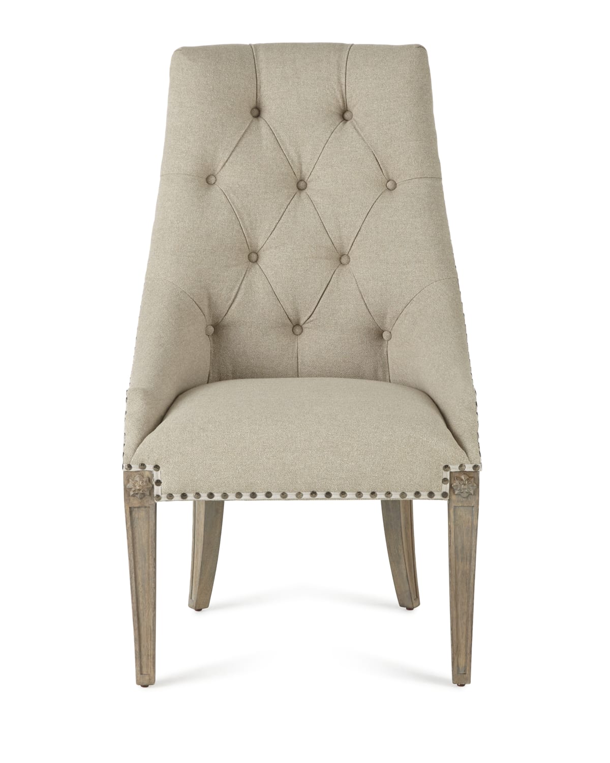 Nailhead Trim Wood Chair