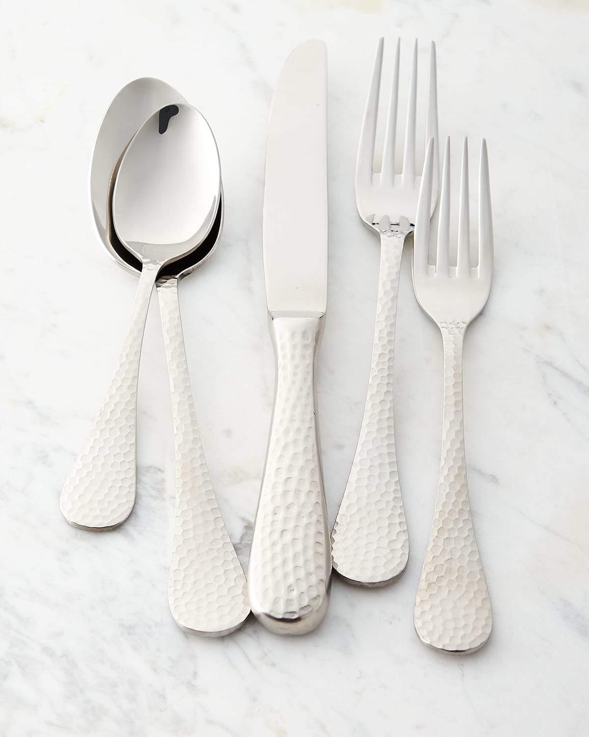 Wallace Silversmiths 65-Piece Euro Hammered Flatware Service | Horchow